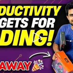 Unboxing productivity gadgets for CODING 🔥 | Giveaway announcement 🥳