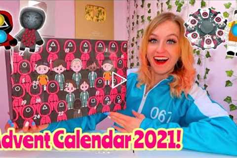 UNBOXING A MYSTERY SQUID GAME *FIDGET* ADVENT CALENDAR 2021!!😱 *25 MYSTERY BOXES!*🎁🤯