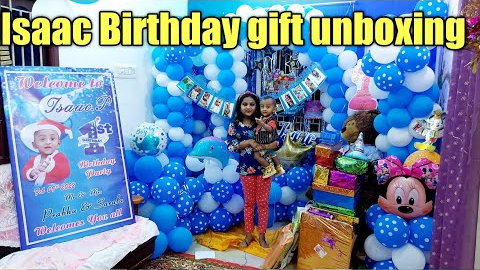 Isaac Birthday gifts 🎁 unboxing | first birthday gift unboxing | Monika Prabhu