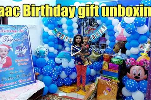 Isaac Birthday gifts 🎁 unboxing | first birthday gift unboxing | Monika Prabhu