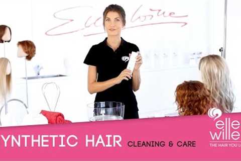 That''s how to care for synthetic hair. Expert tips for cleaning wigs.