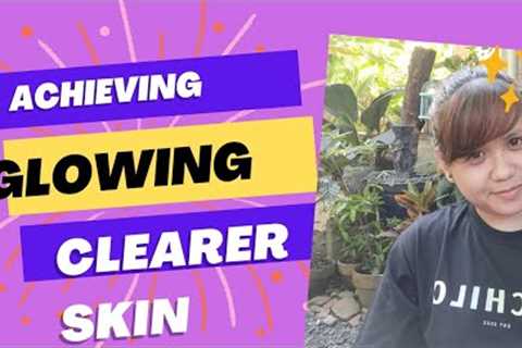 Achieving clearer glowing skin using ''The Body Shop products .