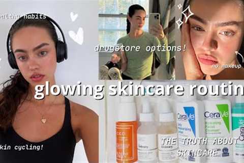 2023 skincare routine | GLOWY, drugstore, skin cycling !!!