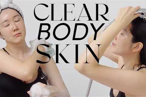 Let''s get Clear Acne Free & Baby Soft Body Skin! Body Skincare Routine🖤 #strawberryskin