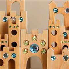 These Bauspiel Wooden Blocks Add Glittering Gems to Building Sets