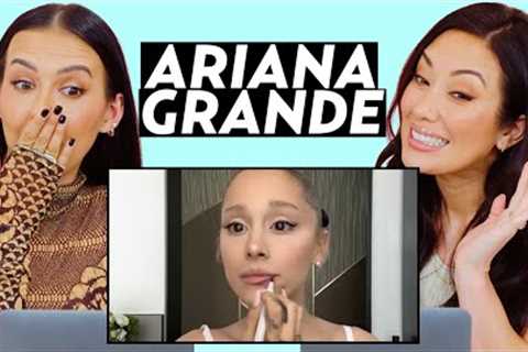 Reacting to Ariana Grande''s Skincare & Makeup Routine with a Pro Makeup Artist! | Susan Yara