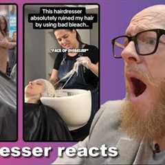 Hairdresser reacts to CRAZY HAIR FAILS ON TIK TOK