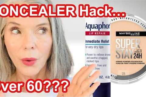Viral Concealer Hack...LIP BALM?!  For Smoother, Creaseless Under eyes Over 60??