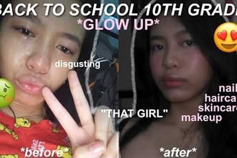 💋 BACK TO SCHOOL glow up | nails, hair, makeup, & *selfcare*